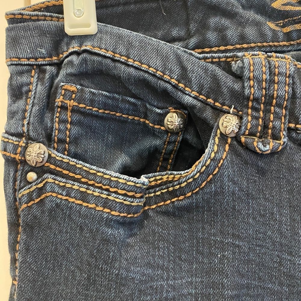 SEVEN 7 Women's Size 12 Denim Dark Blue Wash Bootcut Jeans Southwestern Style - Picture 11 of 12